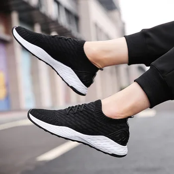 

2019 Newest Men Outdoors Trainers Walking Sneakers Jogging Footwear Men Running Shoes Breathable Lace-Up Sport Athletic YA-48