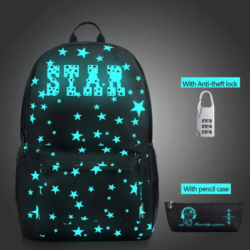 Школьные рюкзаки Star Nightlight детский холщовый ранец на плечо с принтом школьные