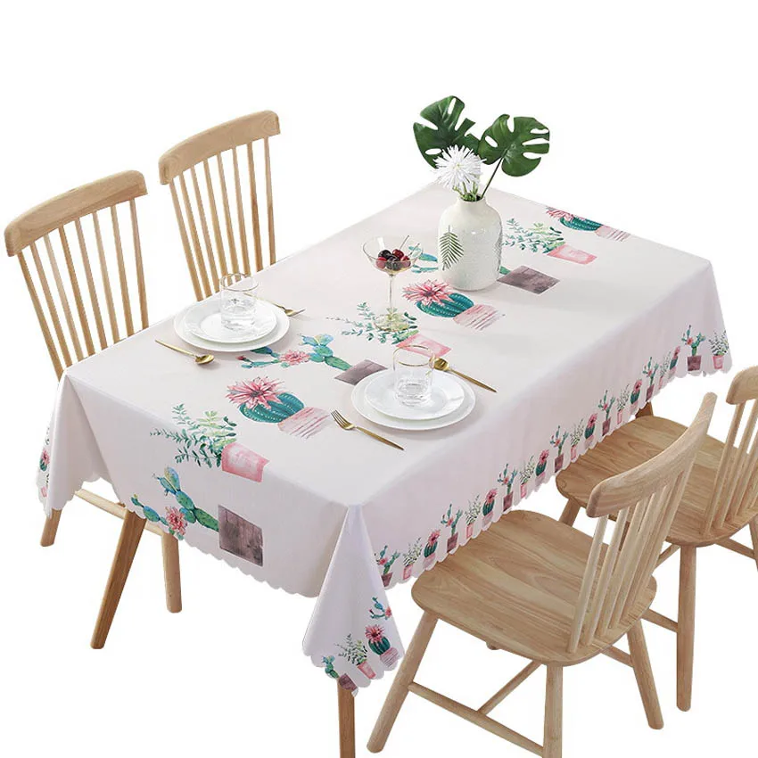 

Europe Potted Plant Tablecloths Oilproof Table Cloth PVC Background Cloth Plastic Table Cloth Home Decor Manteles Toalha De Mesa