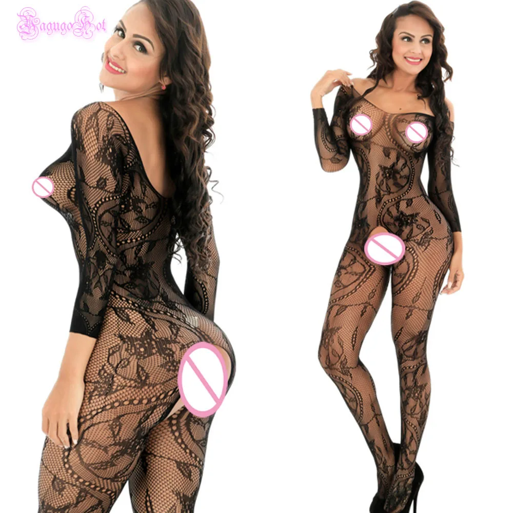 Lace Floral Long Sleeved Bodystocking 1 Lace Floral Long Sleeved Bodystocking 1