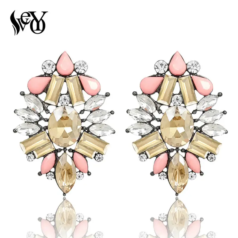 

VEYO Vintage Hyperbole Stud Earrings For Woman Crystal Earrings Fashion Jewelry