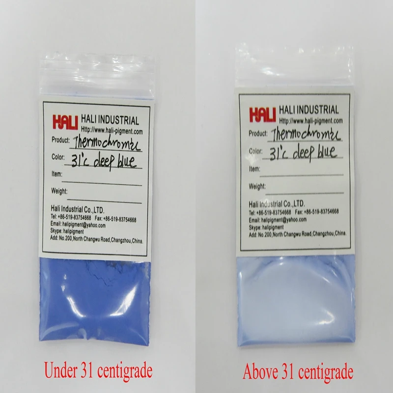 Colour to Colourless Thermochromic Active Pigment Heat Sensitive