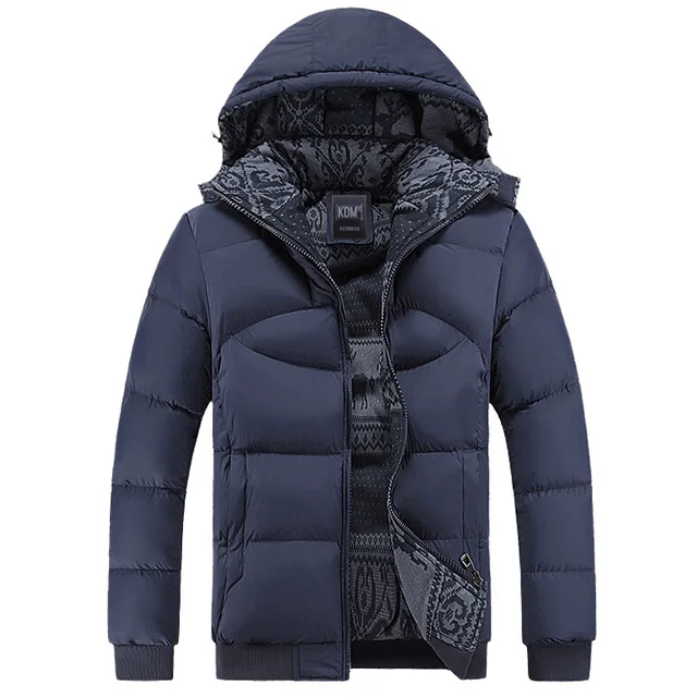 New 2017 Wintermen's duck down hooded thick jacket Coat Men Casual
