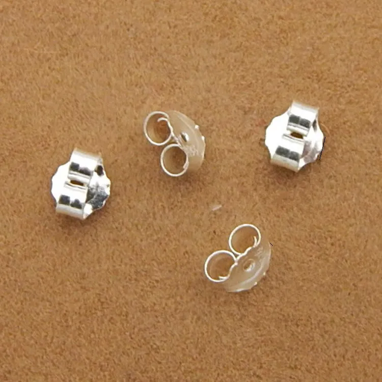 10pcs 925 Silver Earrings Back Findings Accessories Fit Stud Earrings