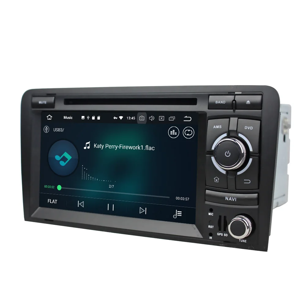 Best 7" Android 8.1 Quad Core Car Multimedia player 2 Din Car DVD Radio Bluetooth MP3 Player For AUDI A3 2006 2007 2008 2009 -2013 1