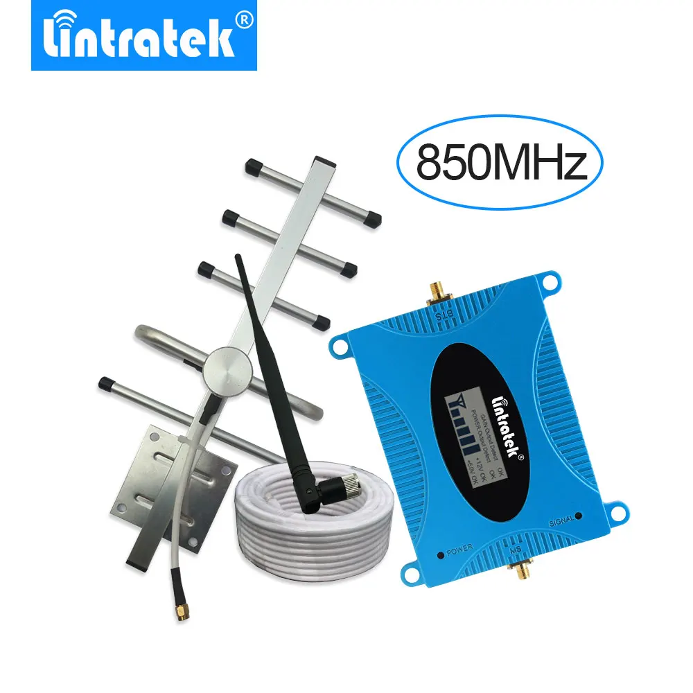 Ретранслятор сигнала Lintratek 3G UMTS 850 МГц ЖК дисплей мобильный телефон gsm антенна Яги