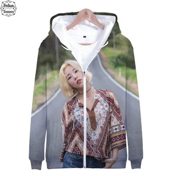 

Frdun Tommy MAMAMOO 3D Hoodies Women Zipper 2019 New Fashion Hoodie Sweatshirt Female Fans Casual Sweatshirt 3D Clothes XXS-4XL