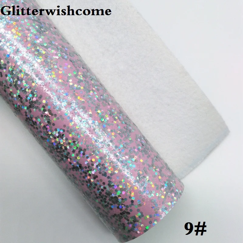 Glitterwishcome 21X29 см A4 размер винил для бантов гладкая блестящая кожа Fabirc искусственная кожа листы для бантов, GM227A - Цвет: 9