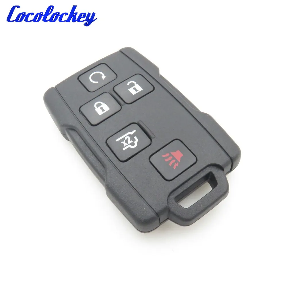 Cocolockey  5 Buttons Keyless Enter Keys Remote Key Shell for GMC Silverado SIERRA CANYON 2014-2018 Smart CAR STYLING USA SUV