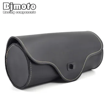 

BJMOTO Vintage 31* 12.8* 14.2cm Motorcycle PU Leather Saddlebag Saddle Tool Pouch Side Bag For Harley Cruiser Storage Pouch