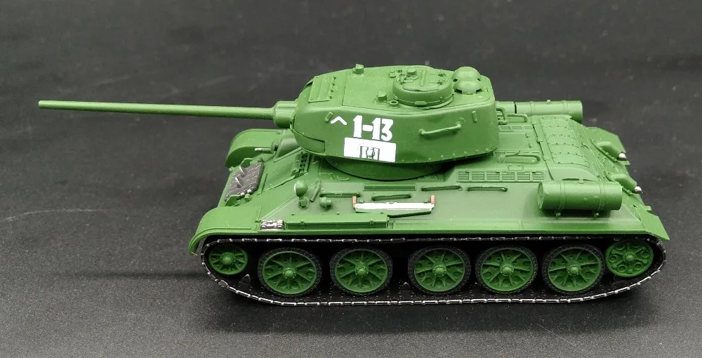 Dragon 1:72 World War II Soviet T34 85 tank model Plastic finished model 60255 Collection model