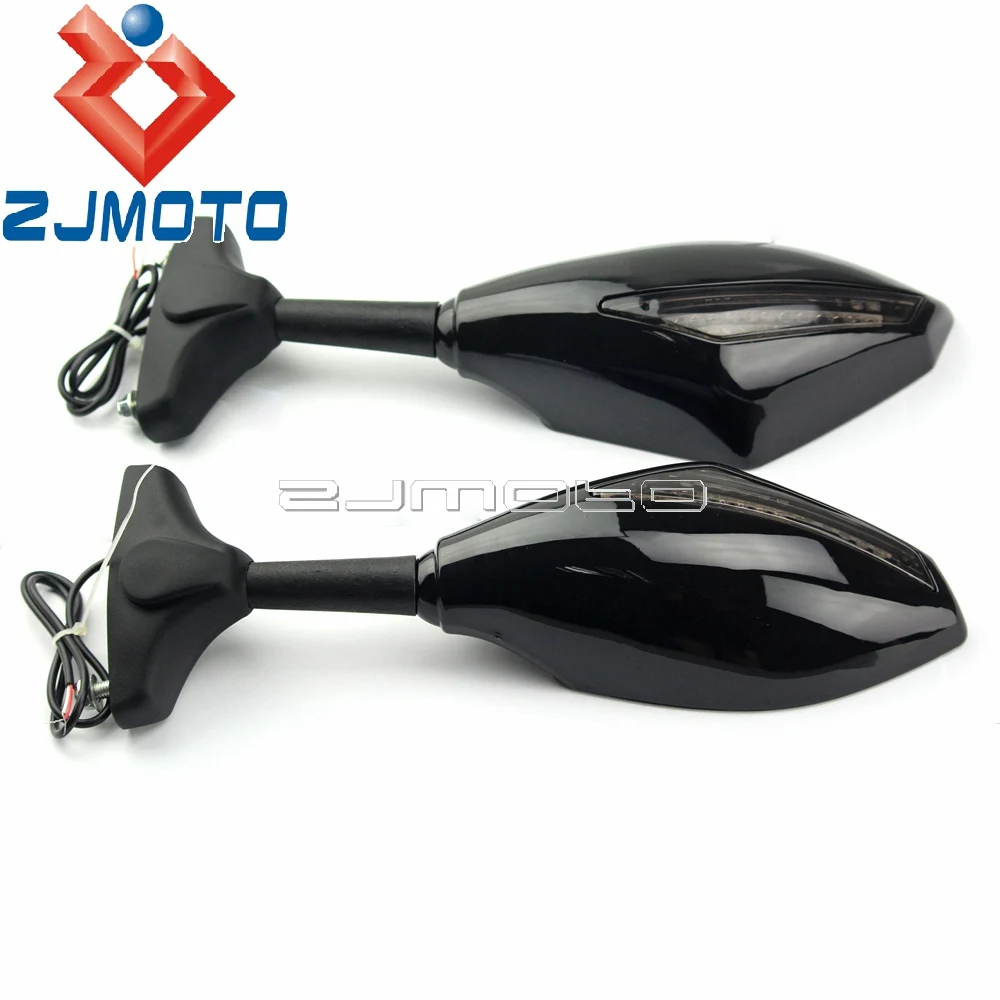 Мотоцикл светодиодный поворотники Зеркала заднего вида для Honda Yamaha Suzuki YZF-R1 98-01 CBR600 93-06 YZF-R6 06-08 ниндзя ZX-6R 98-04