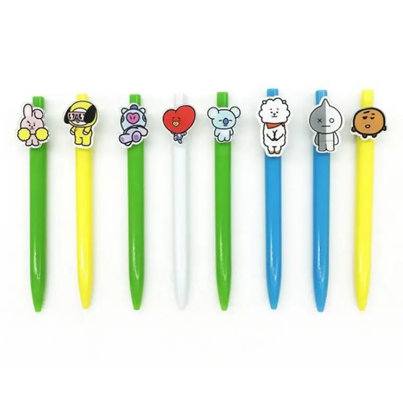 

BTS Support Pen Neutral Ballpoint Pen Innovative Stationery Cute Cartoon Sign Pen Students School Supplies Office Accessories