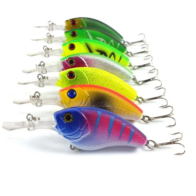  7pcs/set Bass Fishing Lures CrankBait Tackle Swim bait wobblers fishing japan Hard Crazy Fish Lure 
