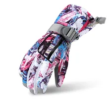 NANDN мужские и женские лыжные перчатки, перчатки для сноуборда, снегохода, мотоцикла, зимы, катания на лыжах, альпинизма, водонепроницаемые зимние перчатки