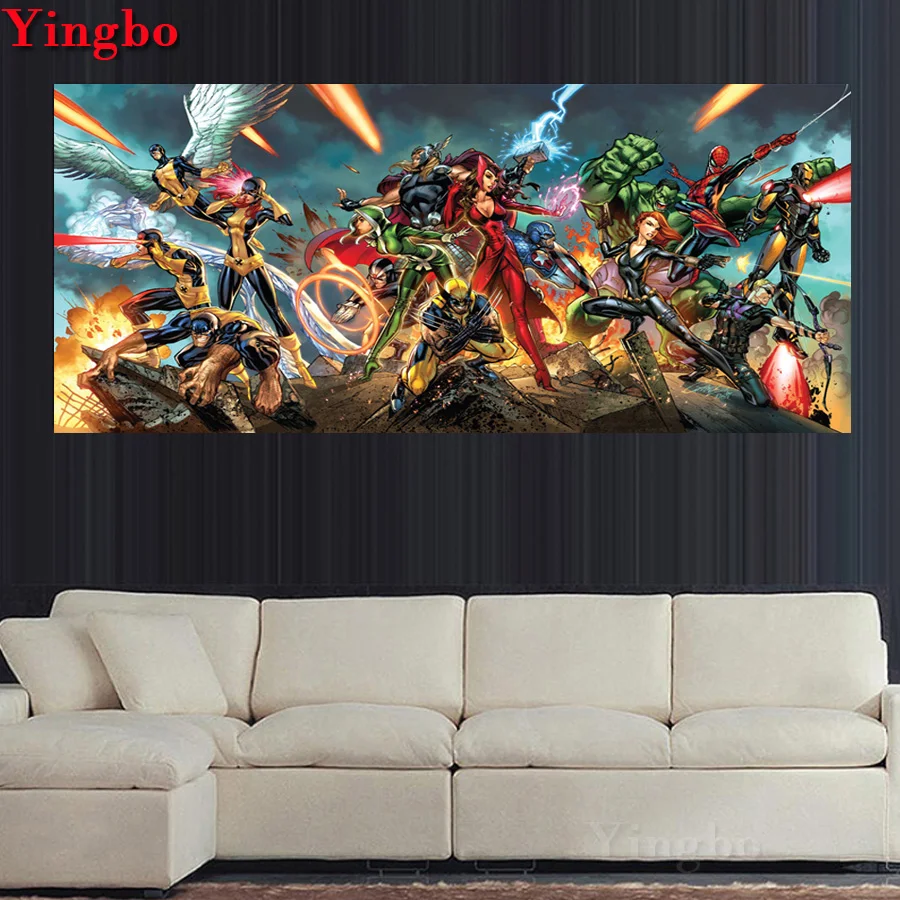 

5D Mosaic Large Diy Diamond Painting Marvel Infinity War Superhero Avengers Picture of Rhinestones Embroidery full square stones