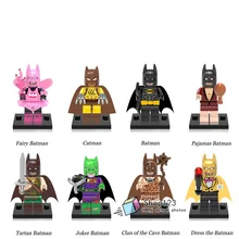 100 шт./лот DC Супер Герои Фея тартан Джокер клан пещеры Бэтмен коллекция Catman строительные блоки кирпичики для детей игрушки