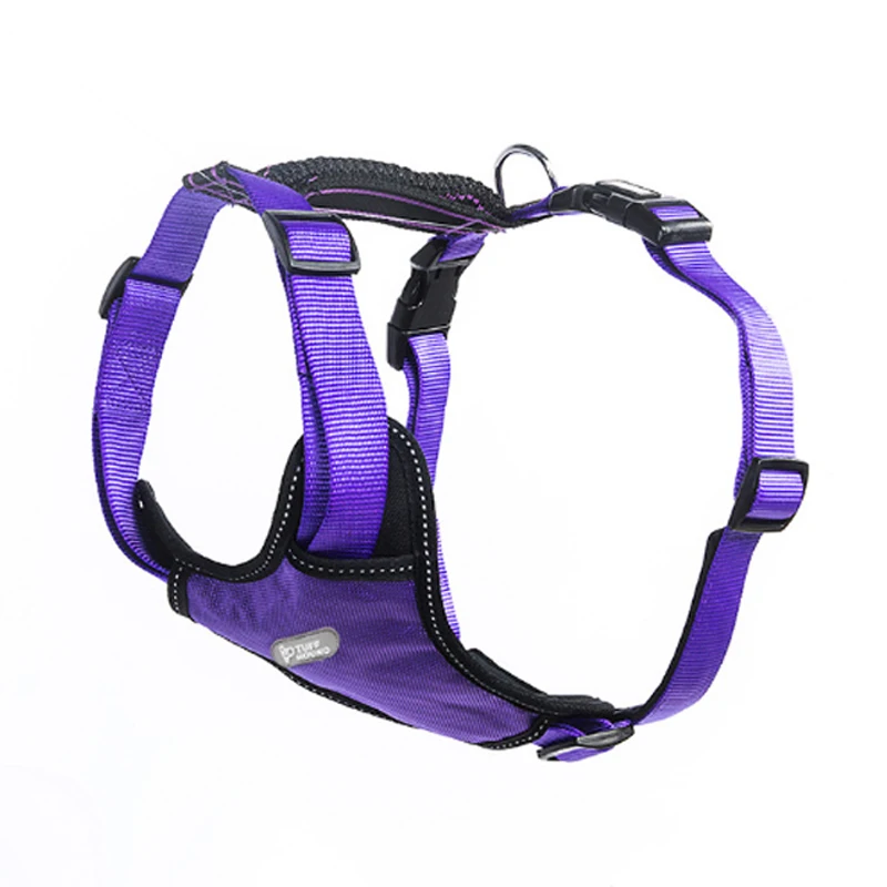 Purple Tuff собака среднего и собачий ошейник большого размера анти-пик полиэстер - Цвет: Purple