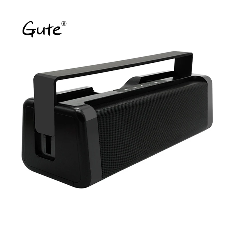 

Gute new square Bluetooth speaker Radio FM Digital display screen portable handle belt sound box boombox caixa de som portatil
