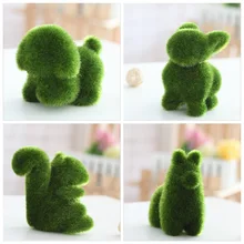 Декор с животными трава искусственная газонная трава животное домашний сад моделирование зеленая трава украшения бонсай прекрасная форма животных