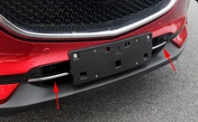 For Mazda CX5 CX-5 2017-18 Steel Chrome Front Bottom Bumper Protector Lower Moulding Grill Grille Hood Cover Car Accessories 2pc For Mazda CX5 CX-5 2017-18 Steel Chrome Front Bottom Bumper Protector Lower Moulding Grill Grille Hood Cover Car Accessories 2pc
