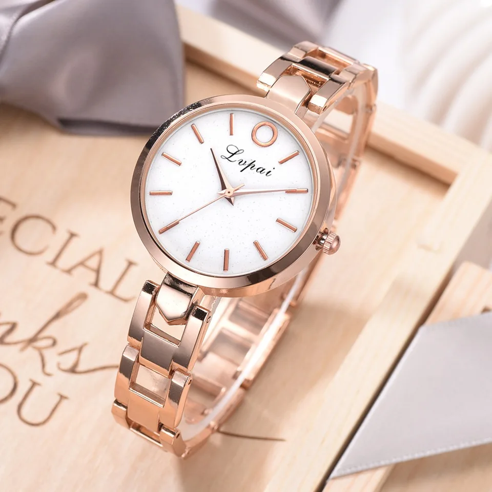 Lvpai Топ бренд часы женские розовое золото браслет простые reloj mujer montre femme|Женские