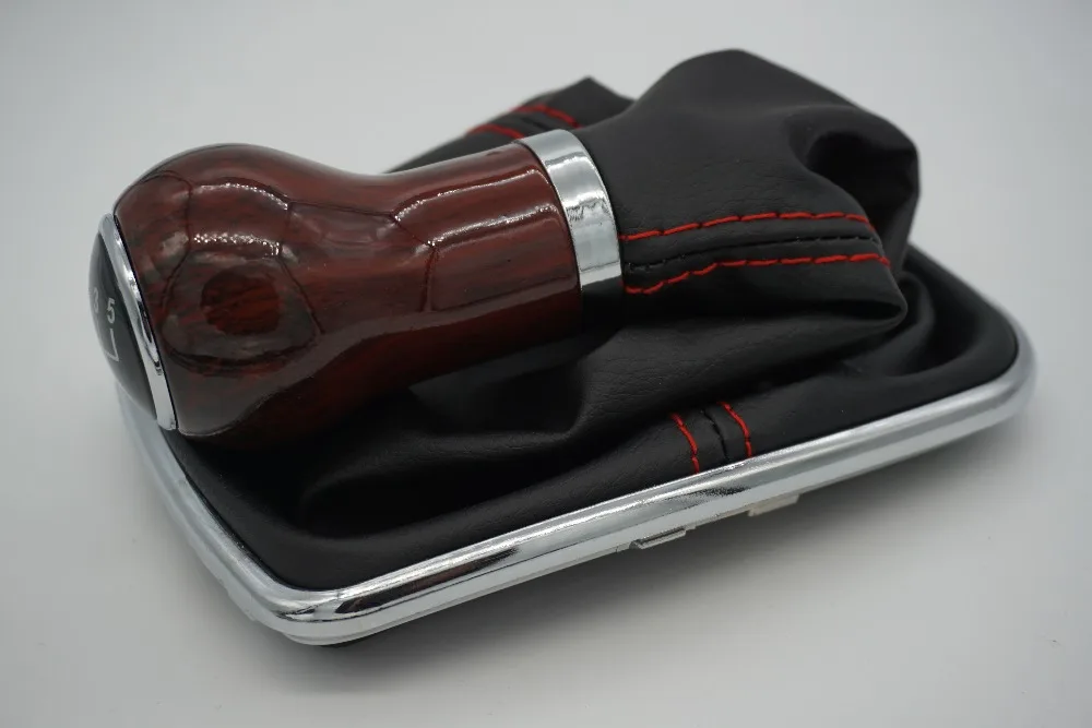 12mm Wood Grain Gear Shift Knob Lever Shifter Gaitor Boot For