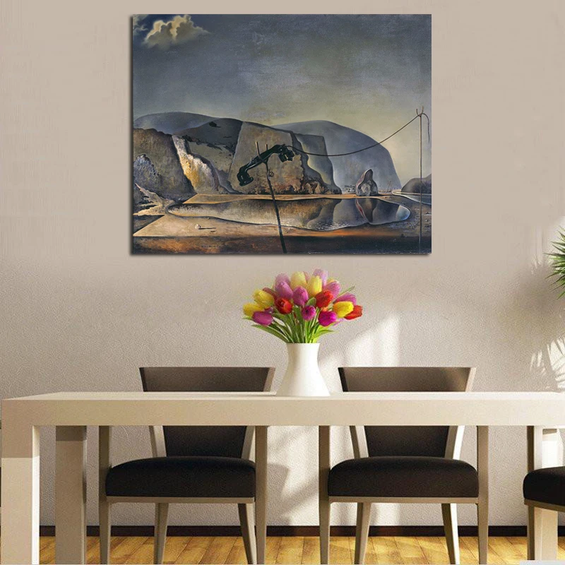 

Mountain Lake Salvador Dali Canvas Posters Prints Marble Abstract Wall Art Painting Decorative Pictures Modern Home Decoration