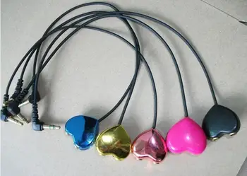 

New Love Heart Shape Earphone Splitter 1 to 2 Earphone Adapter 3.5mm Jack Universal 100pcs/lot