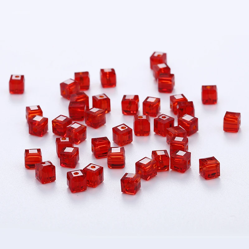5600 100pcs 6mm Austrian Crystal Cube Square Glass Beads DIY Jewellery Making For Bracelet Necklace | Украшения и аксессуары
