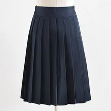 Дерево и море, Женская юбка до середины икры, длинная Плиссированная Юбка для школьниц, школьная форма для хора одноцветные юбки