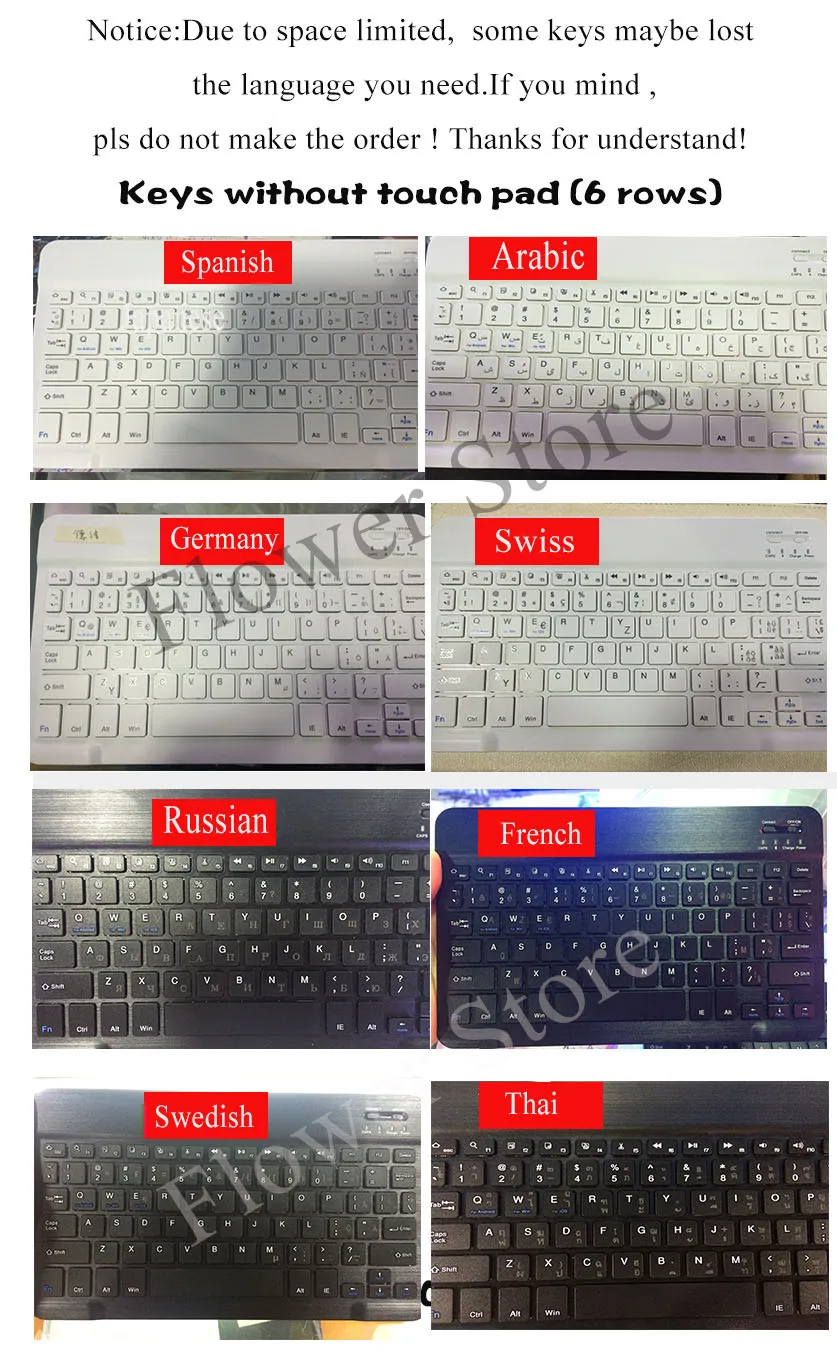 Universal Local Language Bluetooth Keyboard Case For HUAWEI MediaPad T3 10 AGS-L09 AGS-L03 AGS-W09