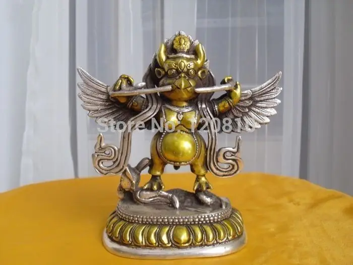 

Tibetan Silver Buddhist bronze Garuda statue bouddha statue