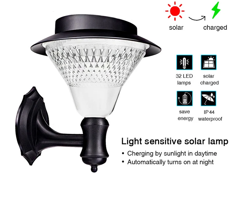 Sensor de Rua ao ar Luzes de Energia da Bateria Solar 32 Leds Jardim Arandela Lâmpadas Livre Lanterna Luminaria 2 Pçs Led Luz 14 2 pçs led solar luz 32 leds