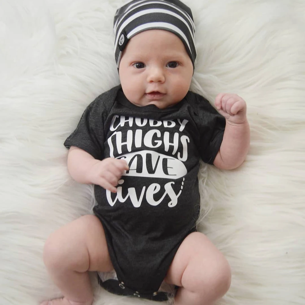 Newborn Baby Rompers Baby Boy Summer Clothes Letter New born Baby