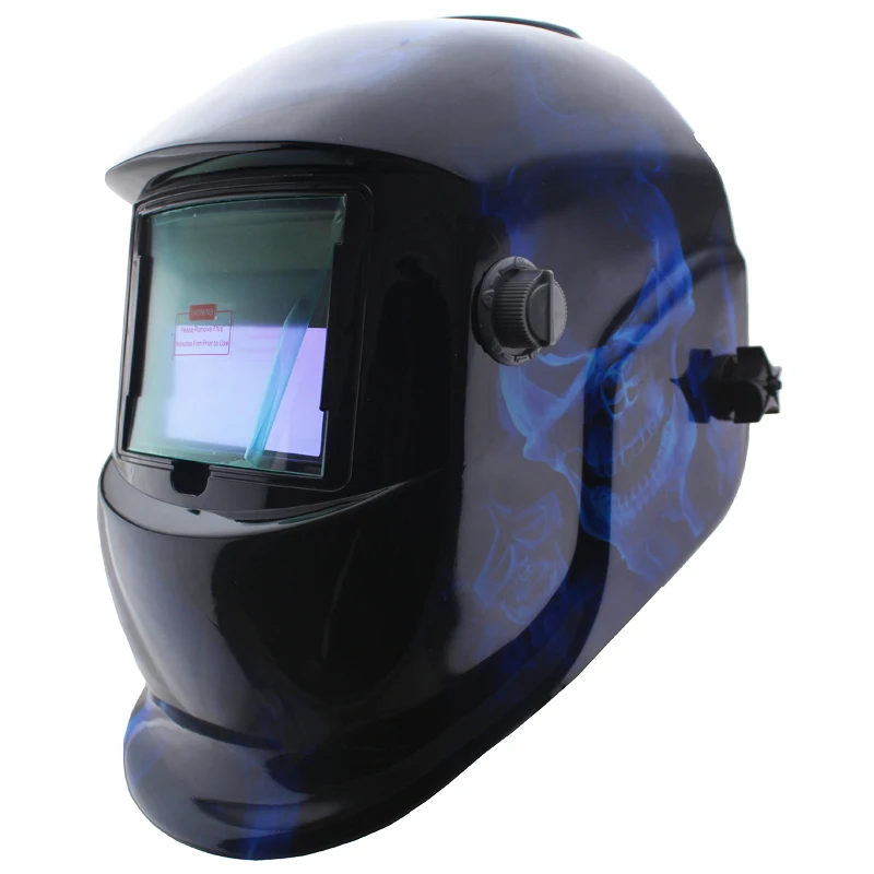 Blue skull DIN9-DIN13 Solar Auto darkening welding helmetsElectric welder face maskcaps for TIG MIG MMA stick welder machine Blue skull DIN9-DIN13 Solar Auto darkening welding helmetsElectric welder face maskcaps for TIG MIG MMA stick welder machine