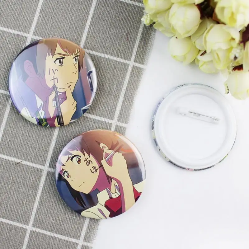 

5pcs/set Hot sale cartoon mix Your Name Anime Badges Kawaii Icons on The Backpack Pin Brooch Badge figure toys gift