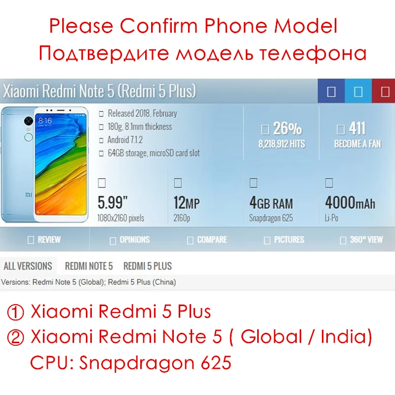 Для Xiaomi Redmi 5 Plus ЖК-дисплей+ рамка 10 сенсорный экран для Redmi Note 5 ЖК-дигитайзер глобальная запасные части