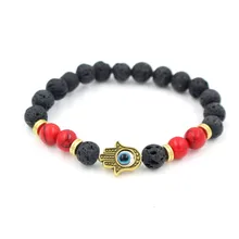 Украшения натуральные корейские сосна Лава вулкан бусины ручной работы браслеты с орнаментами