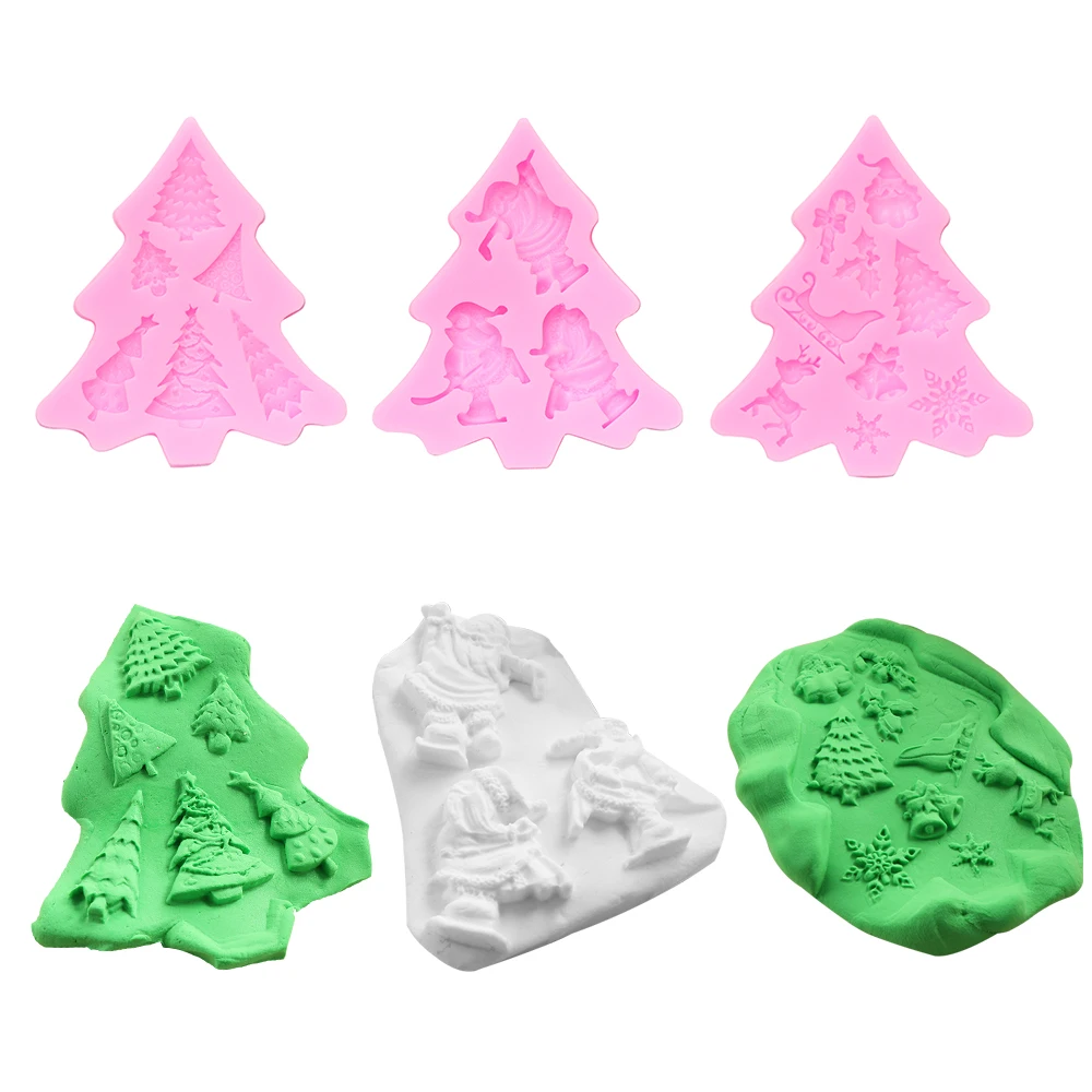 New Christmas Tree Shape Cake Mold Sugar Paste Chocolate Xmas Tree