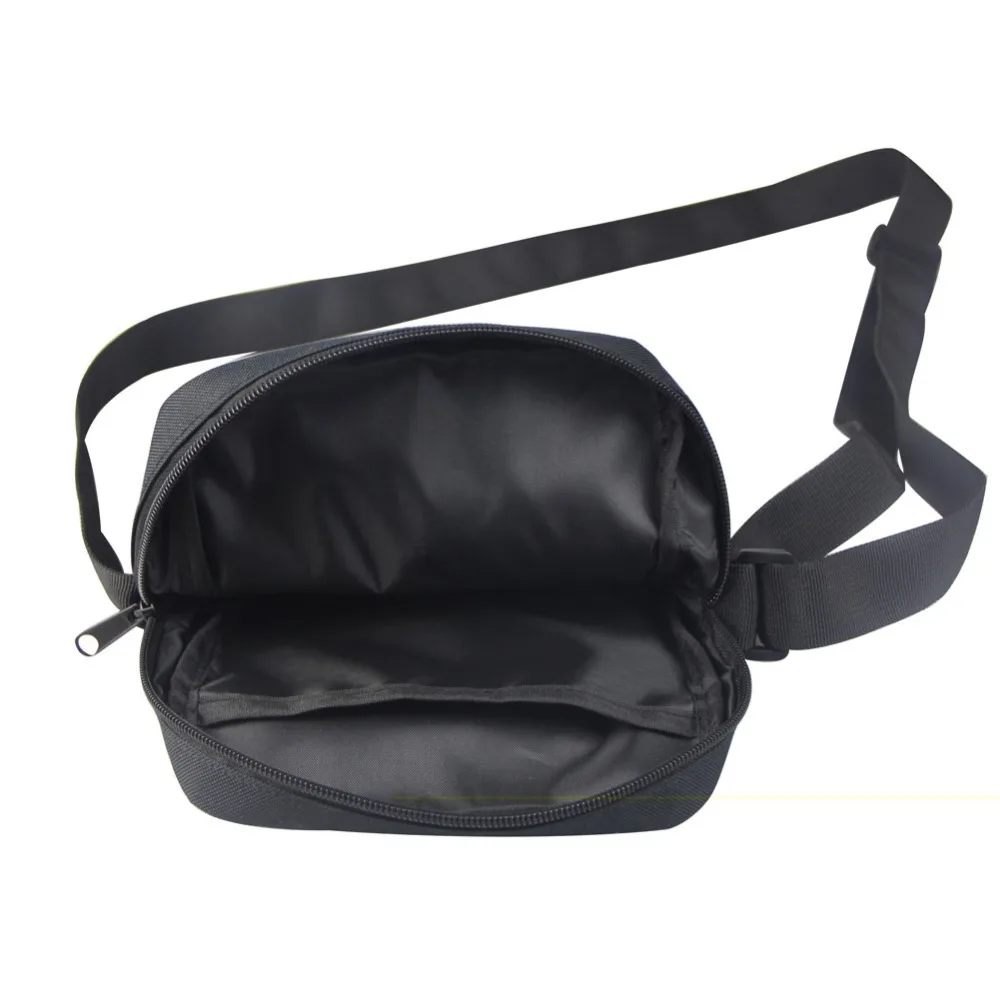 White Skull Black Small Shoulder Bag Girls Boys Cross Body Messenger Satchel Bag