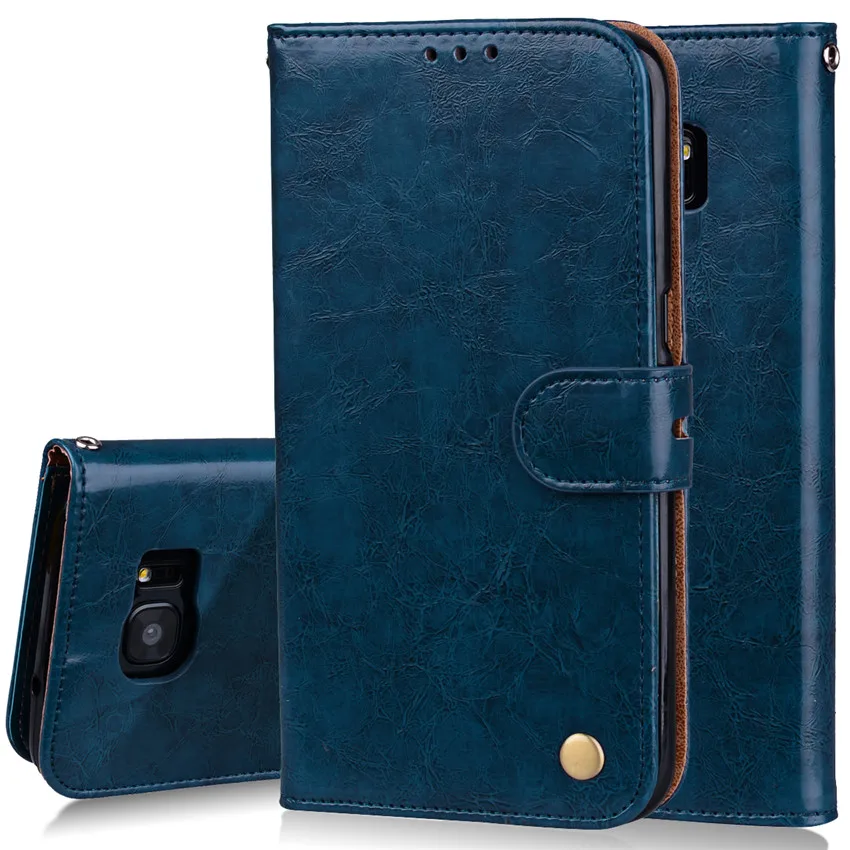 Бизнес кожаный чехол-книжка с бумажником чехол для samsung Galaxy S7 S6 край S8 плюс S3 S4 S5 J7 J3 J5 J1 A3 A5 роскошный чехол для телефона
