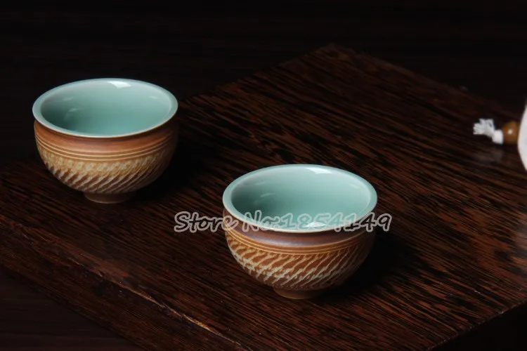 Подарочная посылка Китайский Longquan Celadon фарфор китайская гайвань чайные чашки для чая чаша керамическая 70 мл глазурь чашки для чайной церемонии кунг-фу фарфоровая чаша