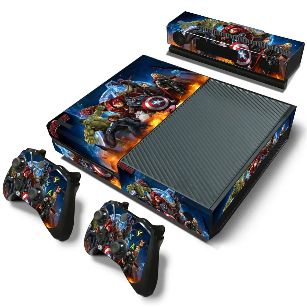 

For Microsoft XBOX One Console Skin Sticker + Kinect + 2 Controller Decal
