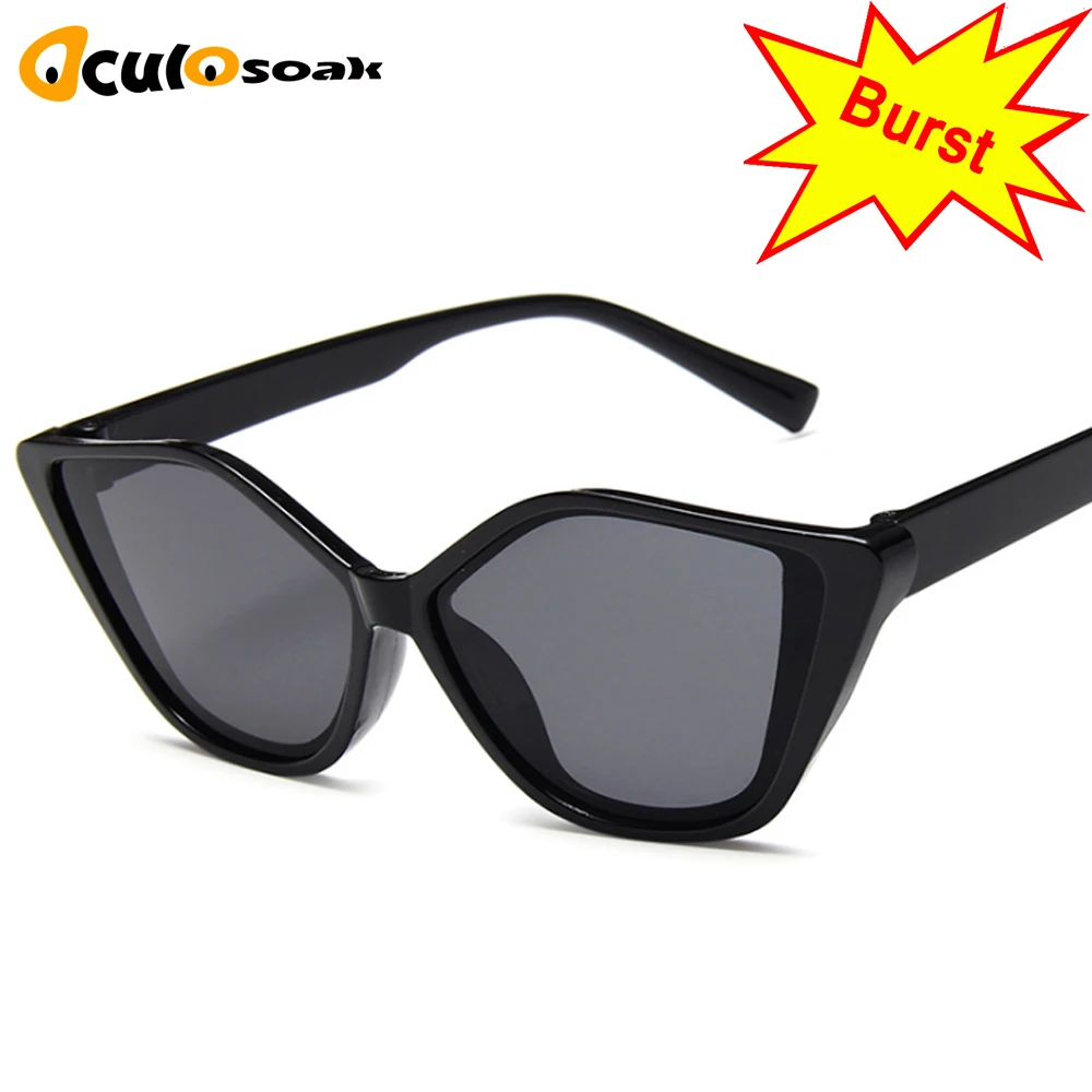 Cat Eye Sunglasses Sun Glasses Women Men Metal Frame Shade Female Eyewear Eyeglasses Color Clear  Lens UV400