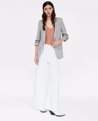 Серый/белый Свободные Для женщин брюки костюмы нормкор минималистский костюмы красивые костюмы для девочек Cool girl индивидуальный заказ 2