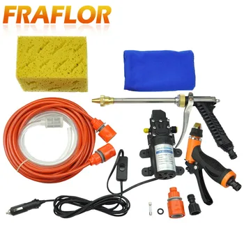 

High Pressure 12V Car Wash Washing Machine Portable Device Household Washing Pump Tools Water Gun & Metal Nozzle [2 Water Guns]