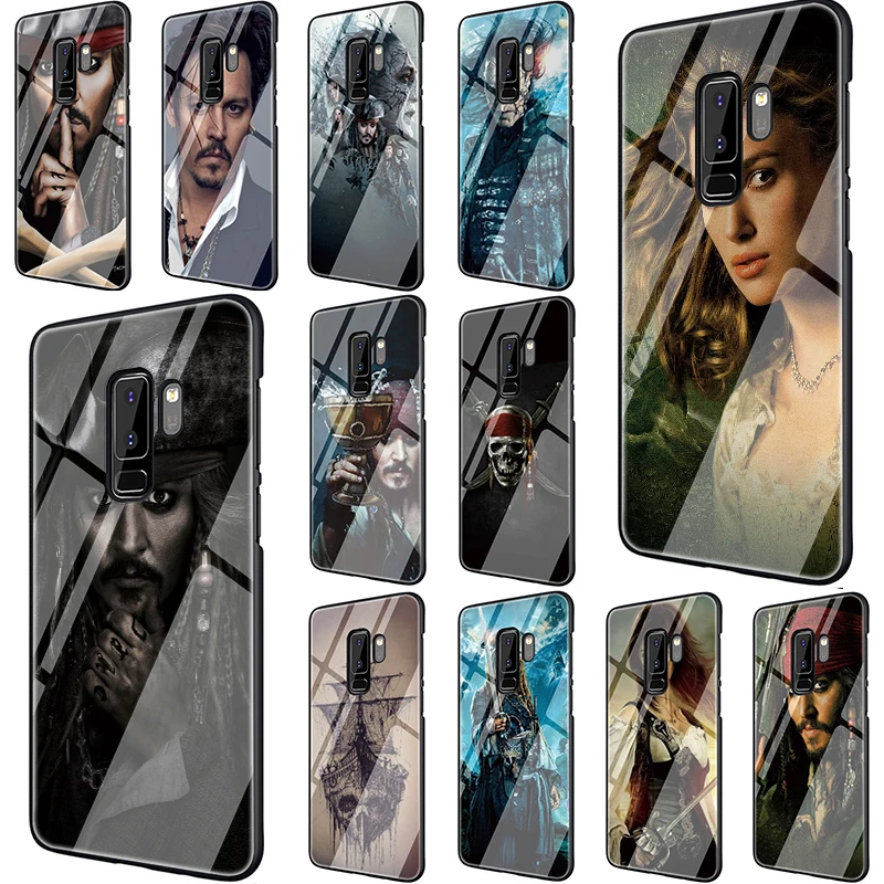 

Pirates of the Caribbean Tempered Glass phone case for Samsung S7 Edge S8 S9 S10 Plus Note 8 9 A10 20 30 40 50 60 70