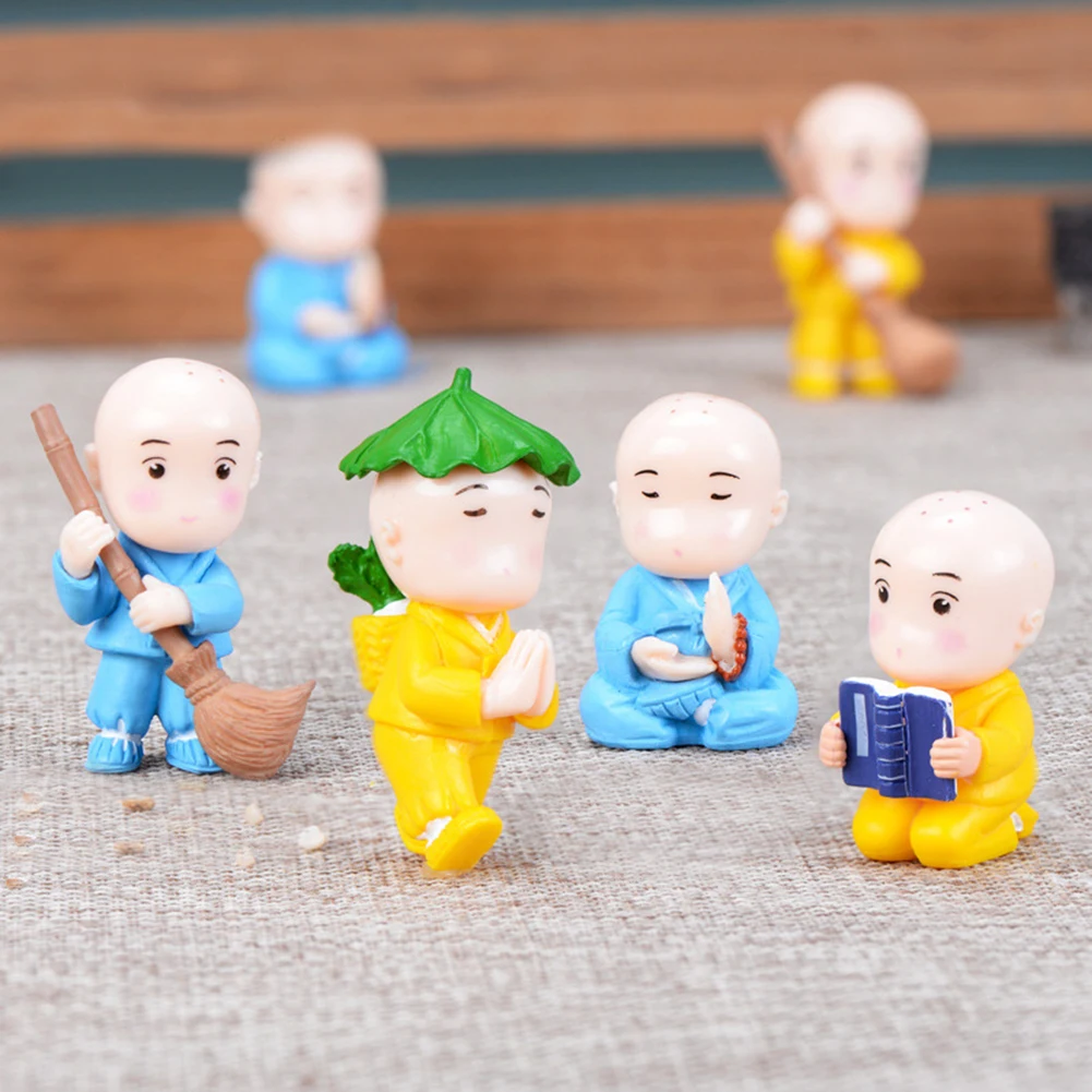 Искусственная милая фигурка монаха кукла брелок кулон DIY Миниатюрный Декор
