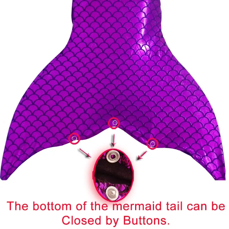 4PCS-Set-8-Colors-Swimming-Mermaid-Tail-with-Monofin-Flipper-Bikini-Girls-Children-Swimmable-Mermaid-Tail